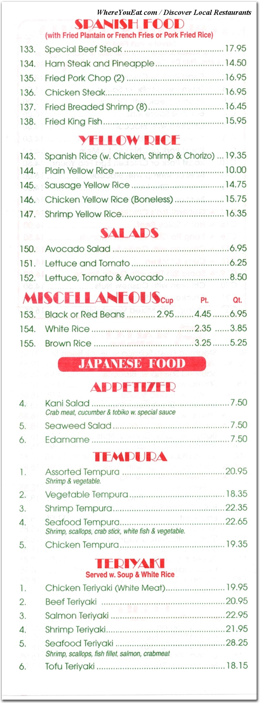 menu image
