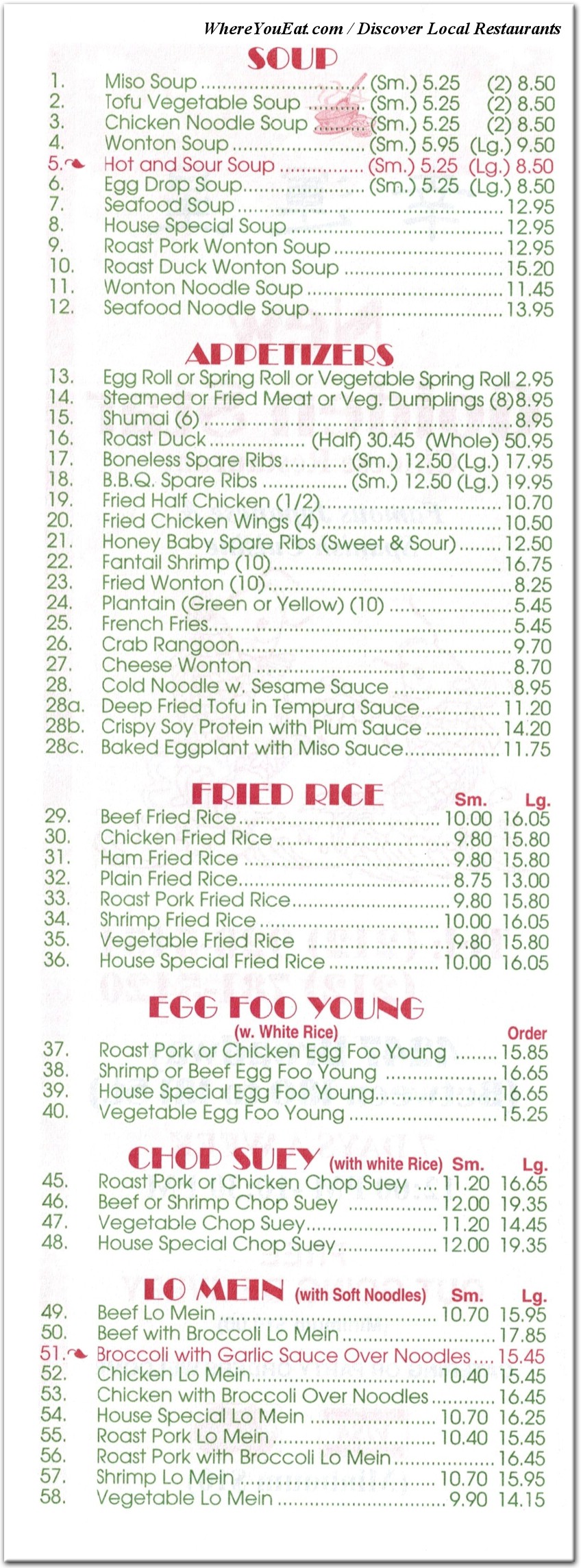 menu image