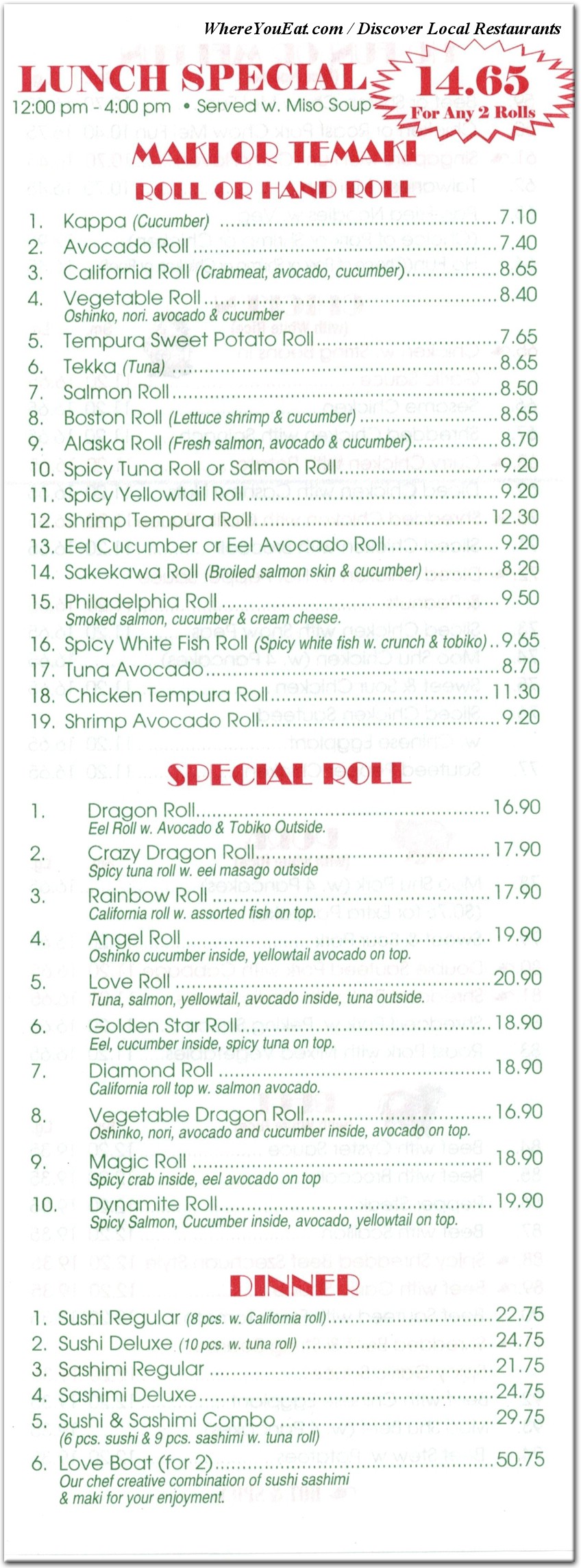 menu image
