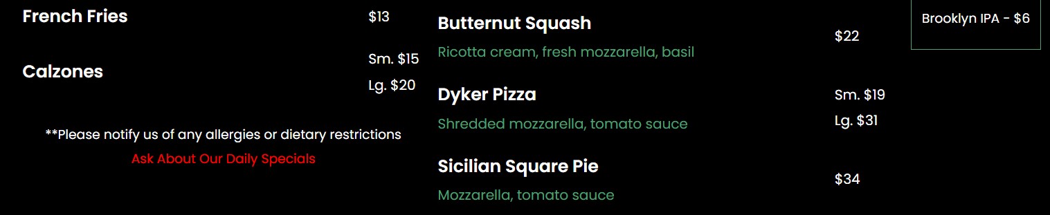 menu image