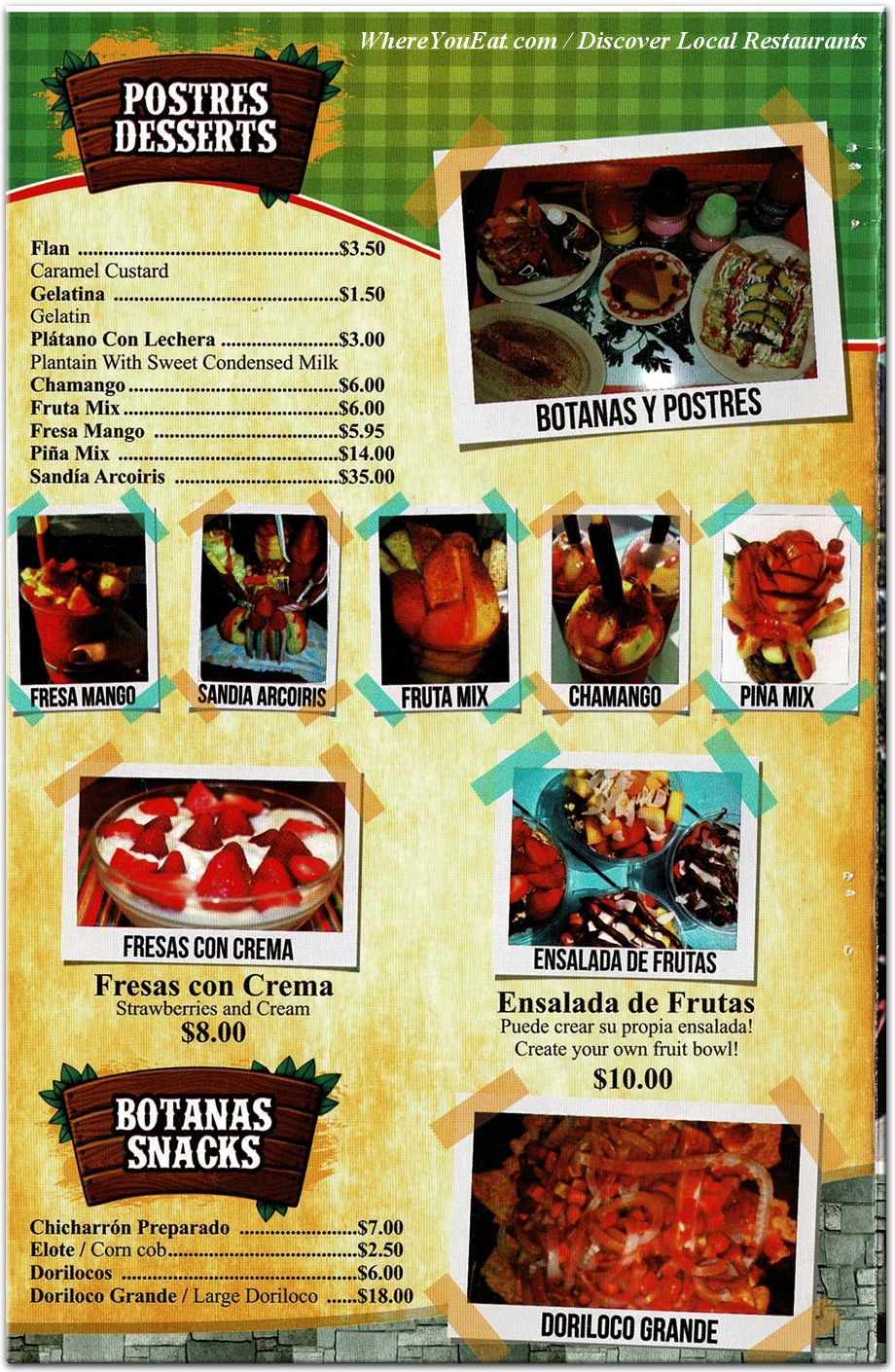 menu image