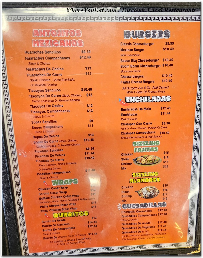 menu image