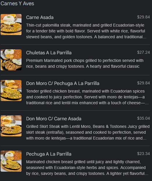 menu image