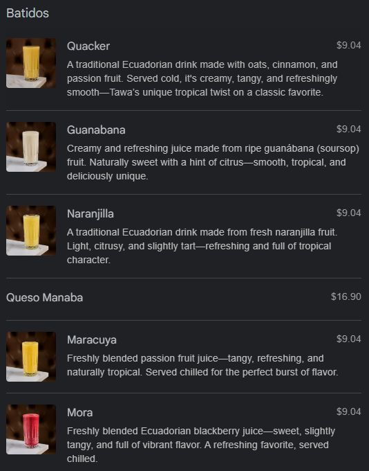 menu image