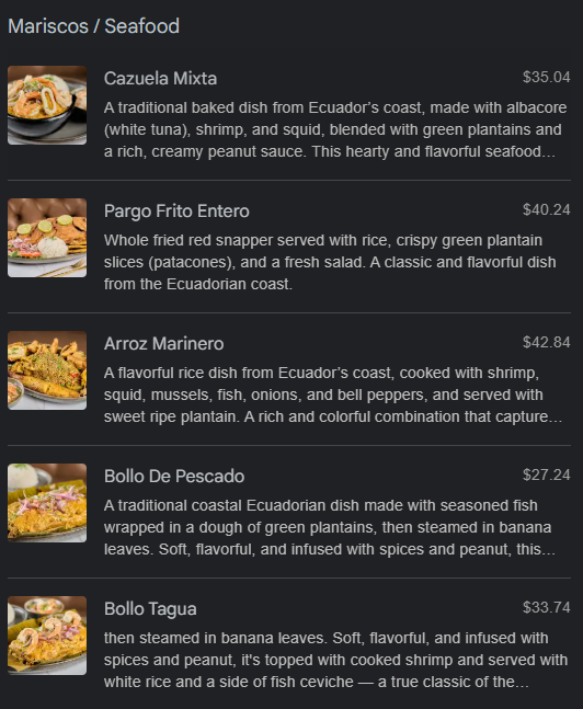 menu image