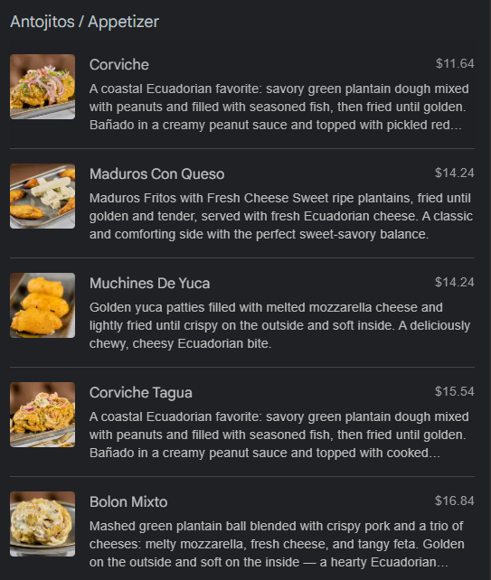 menu image