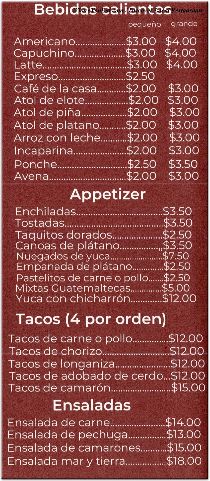 menu image
