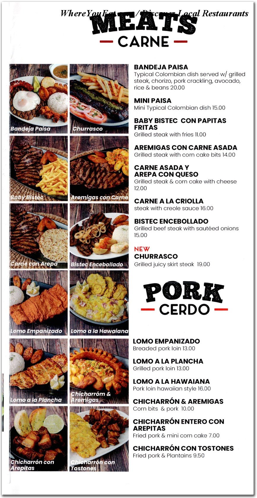 menu image