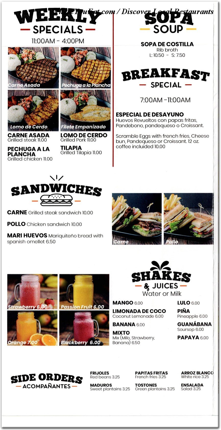 menu image