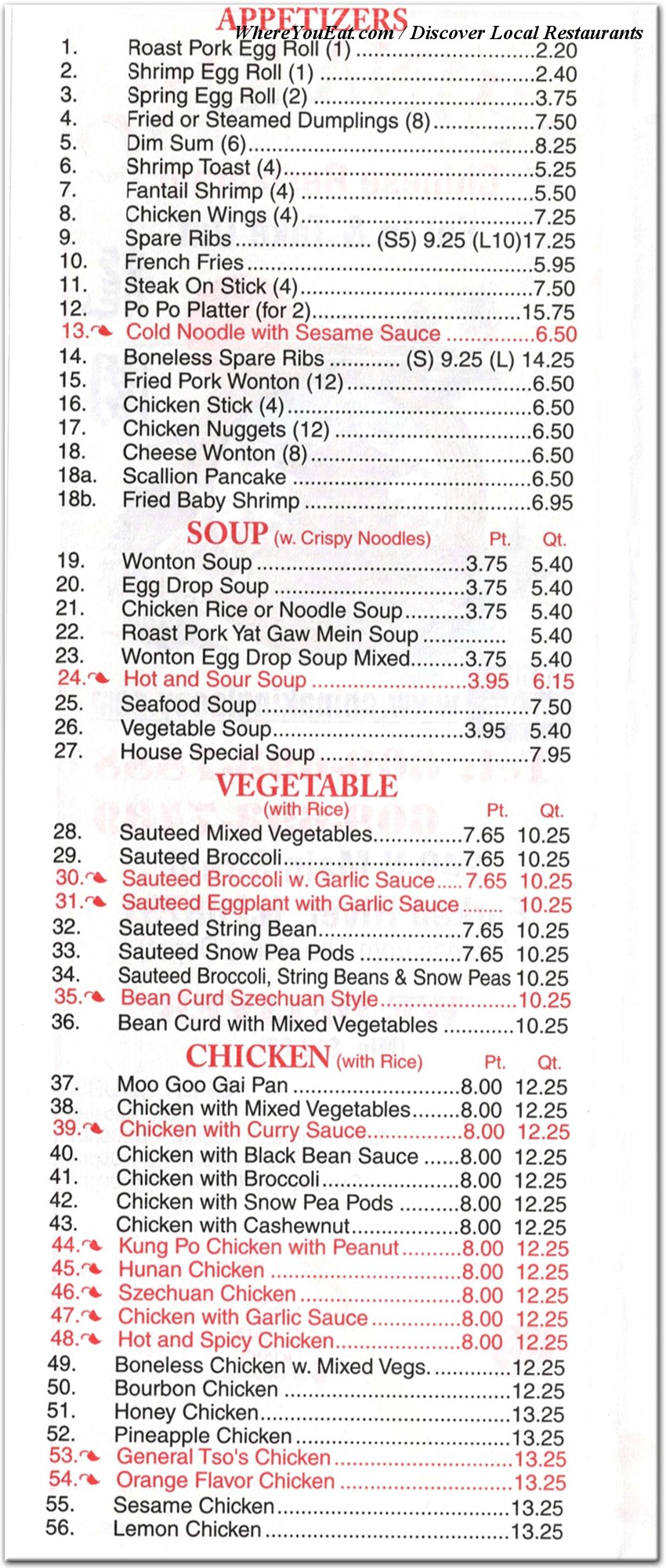 menu image