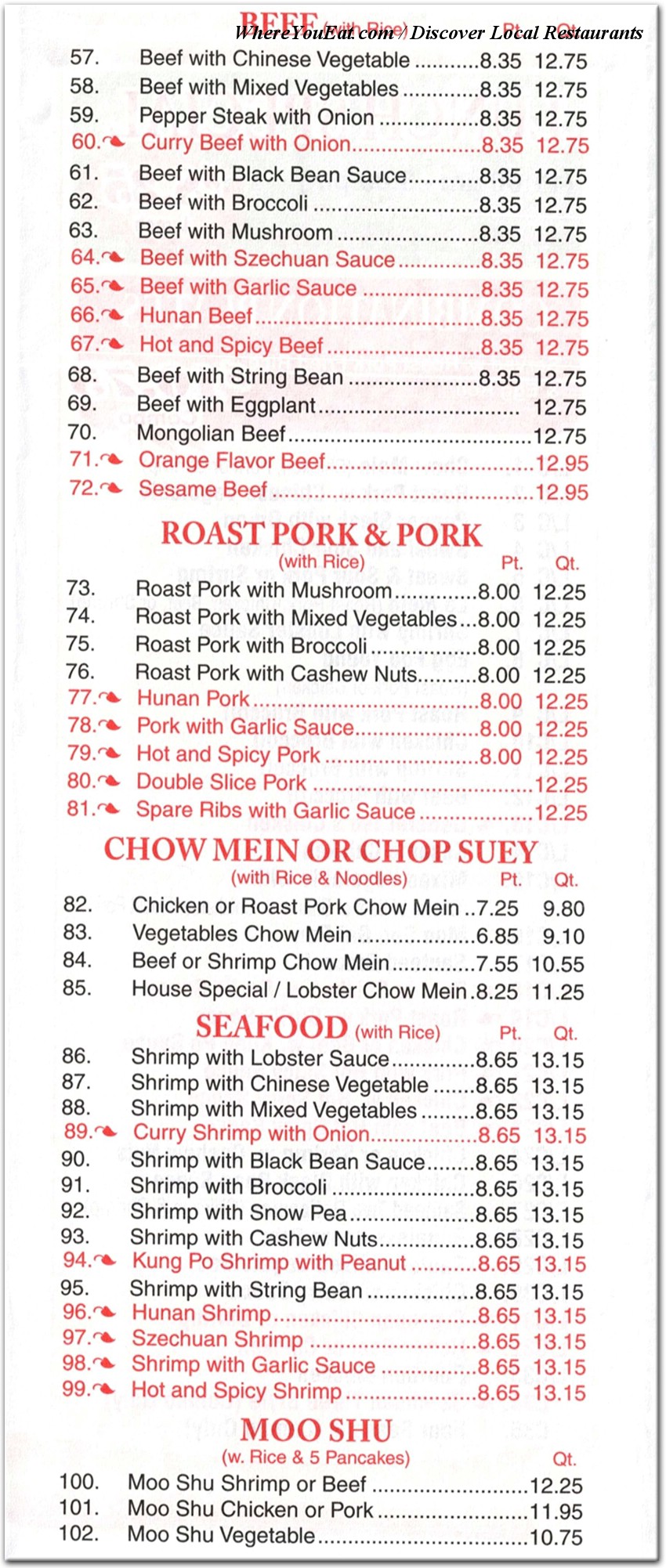 menu image