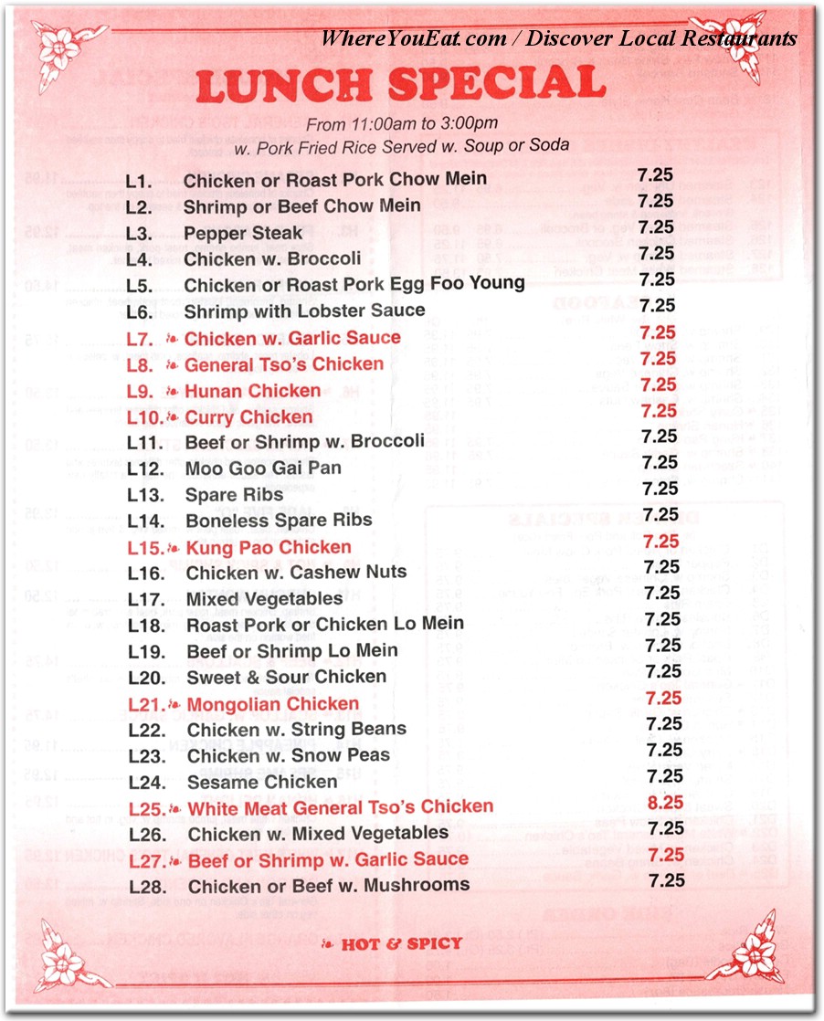 menu image