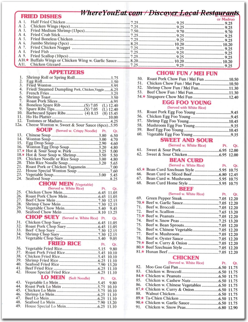 menu image