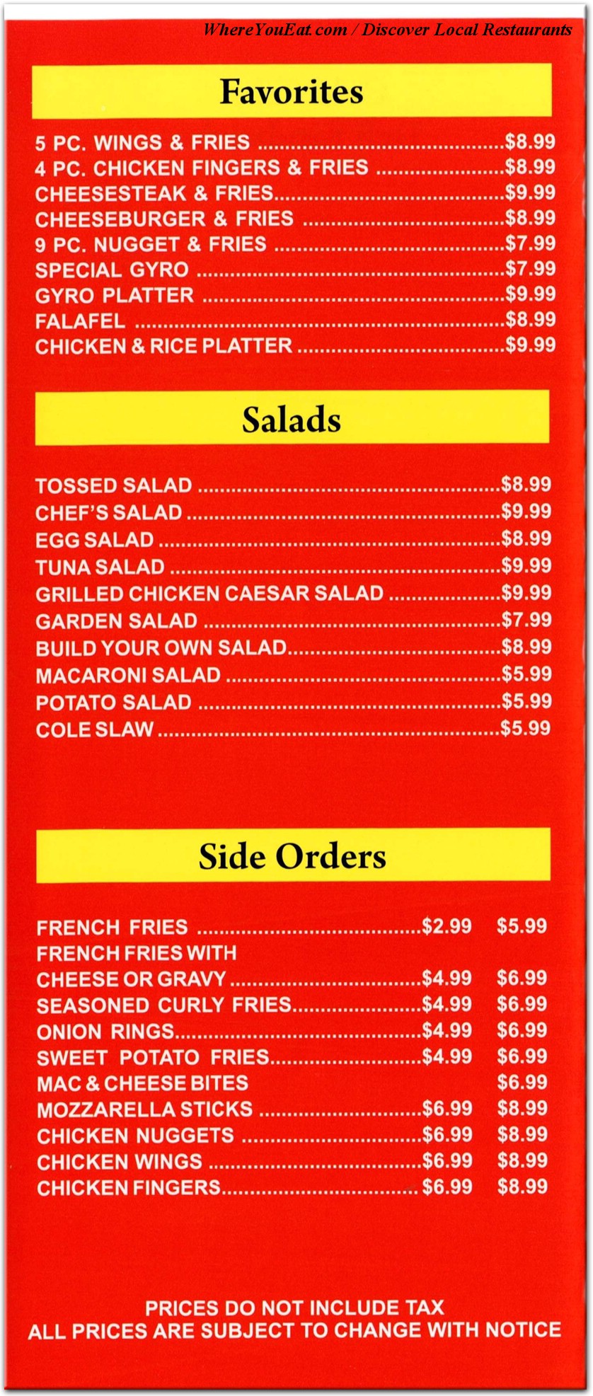 menu image