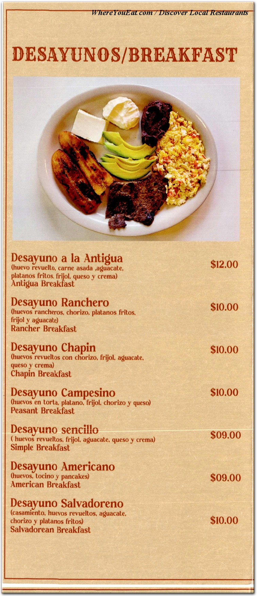 menu image