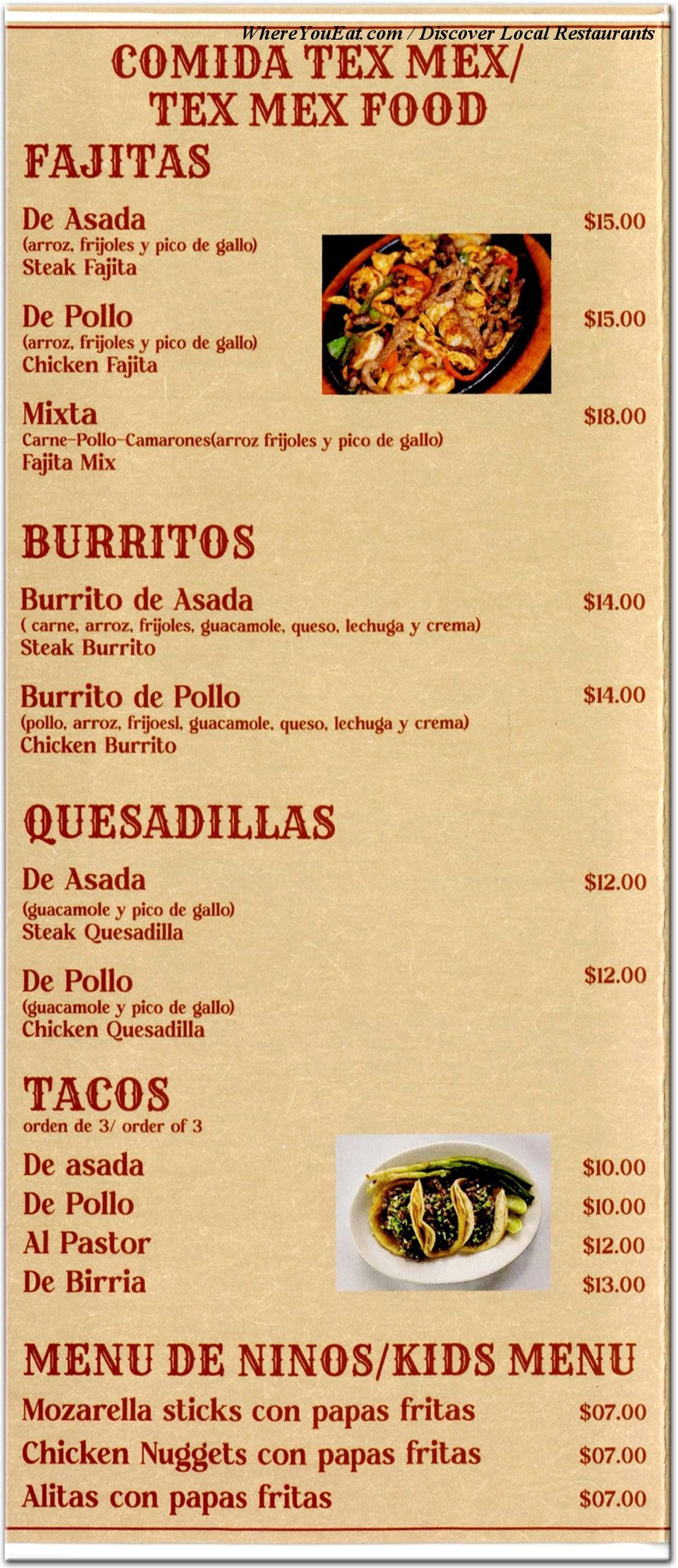 menu image