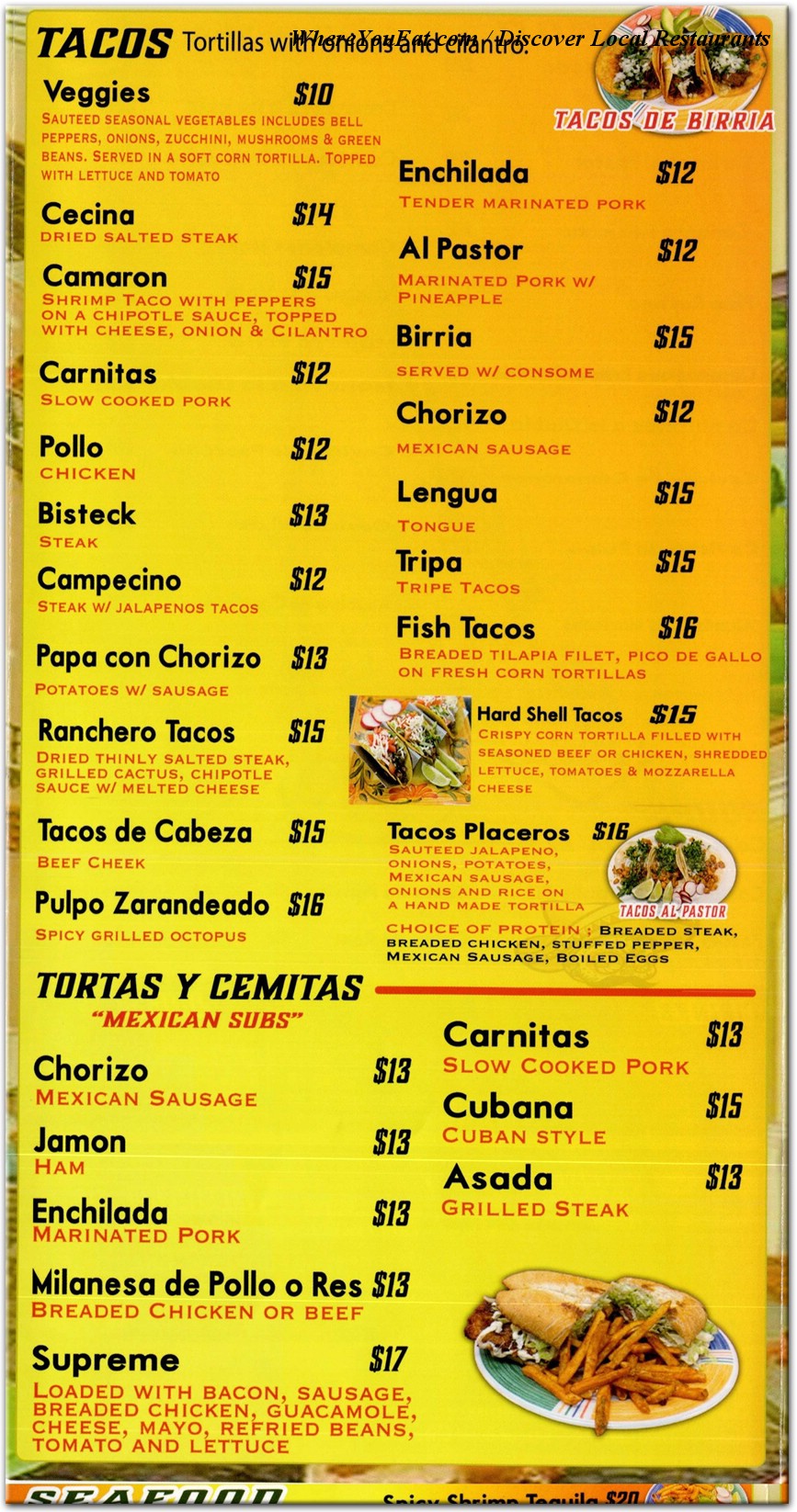menu image