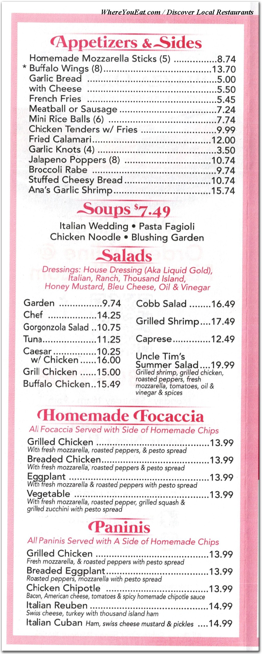 menu image