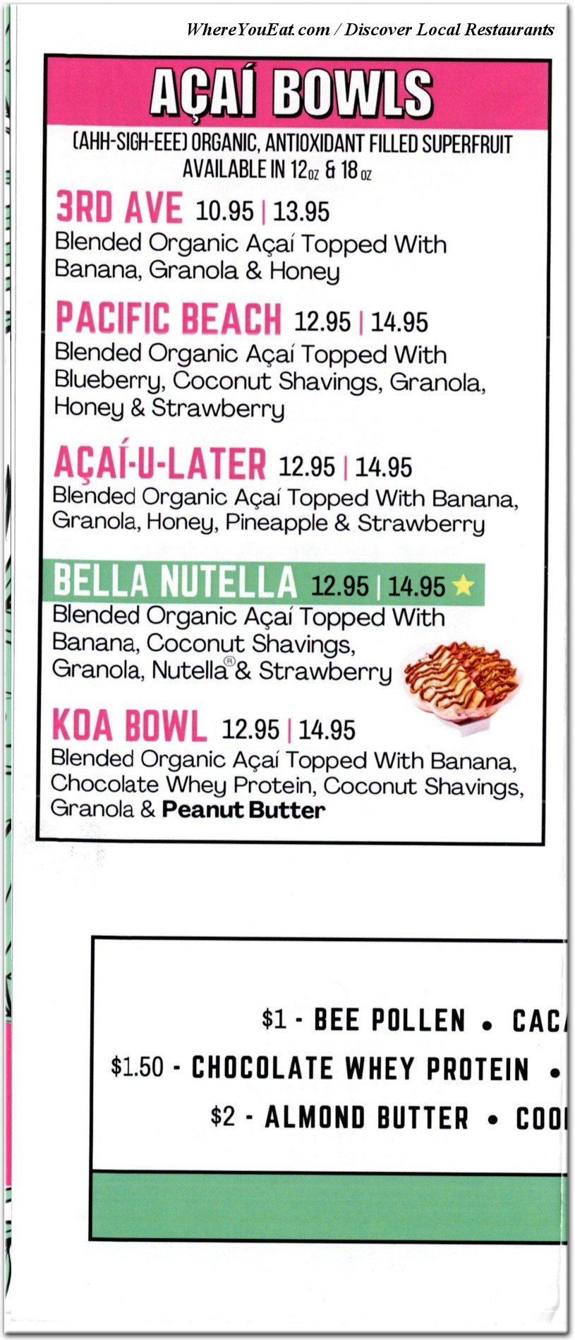 menu image
