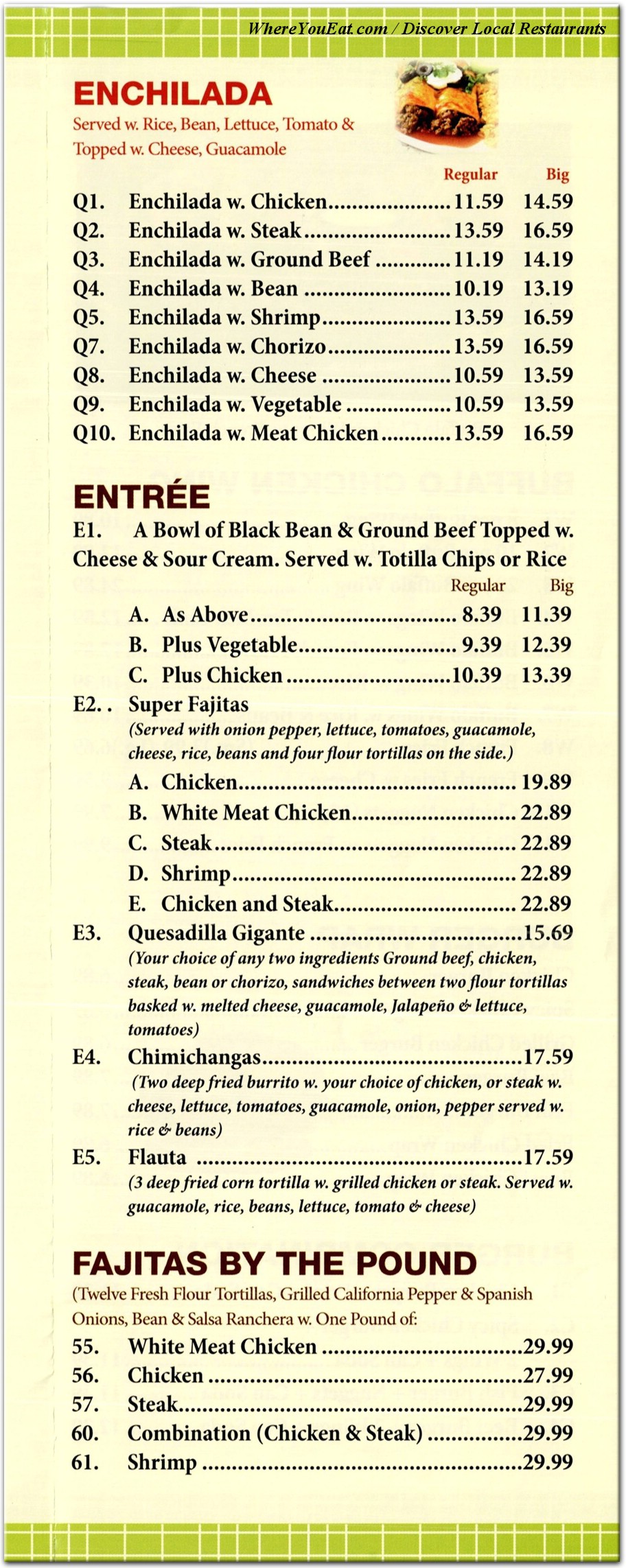 menu image