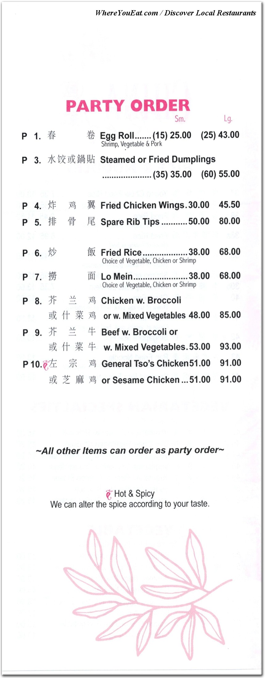 menu image