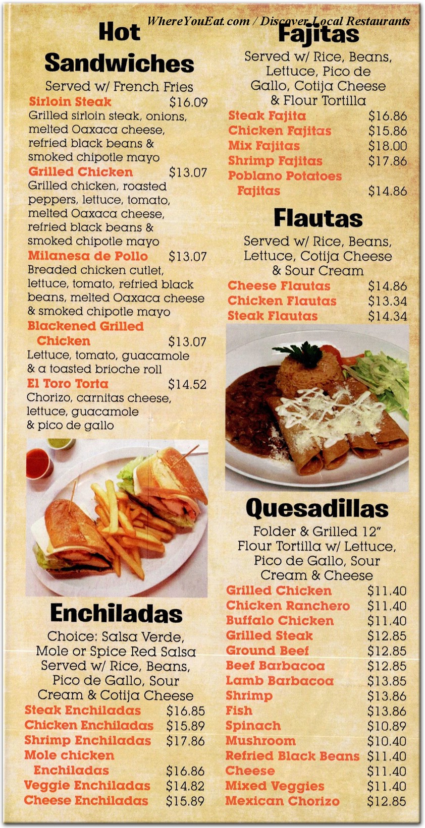 menu image