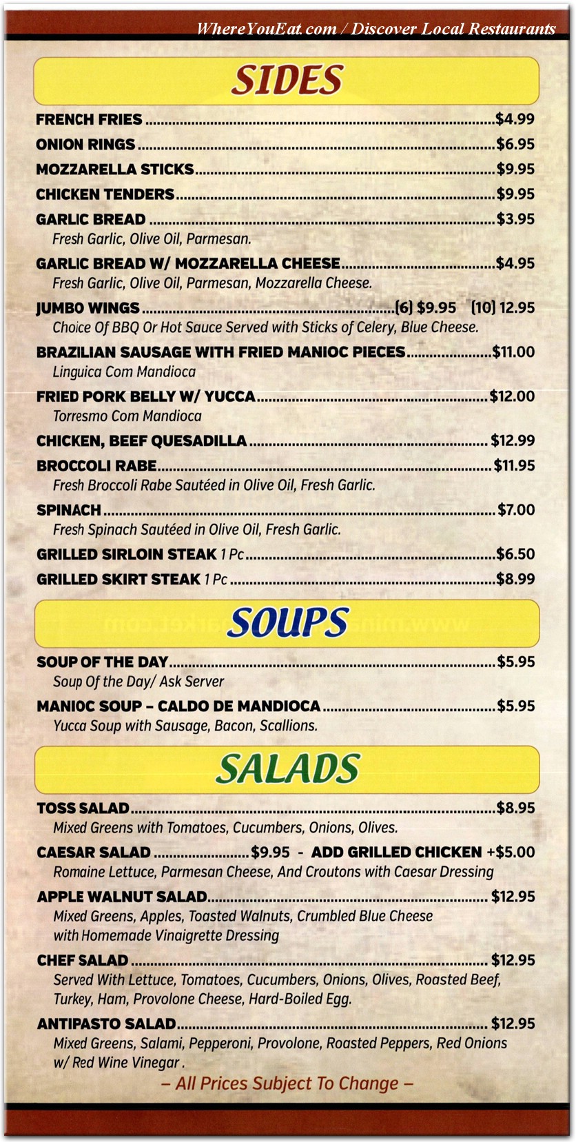 menu image