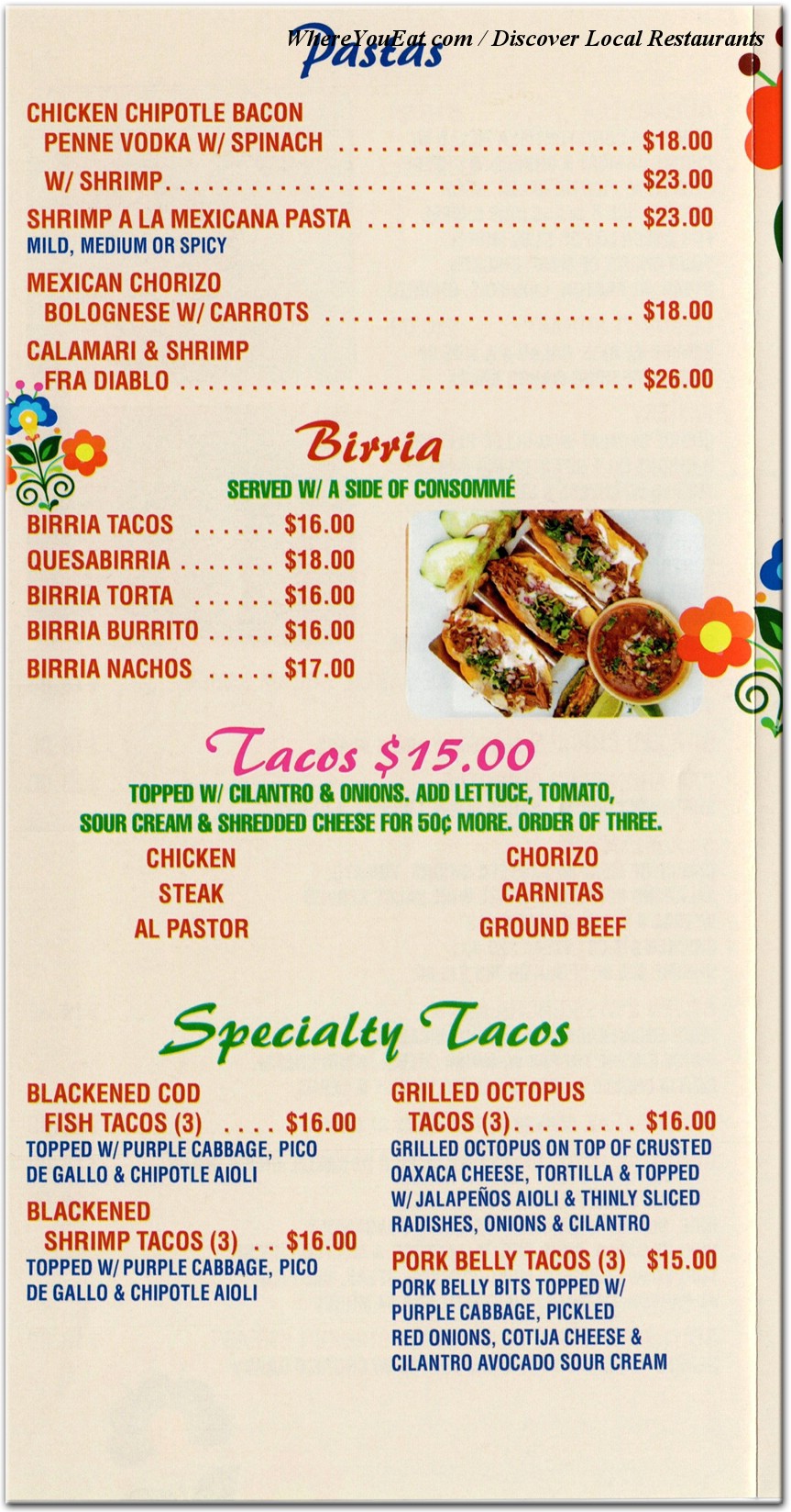 menu image