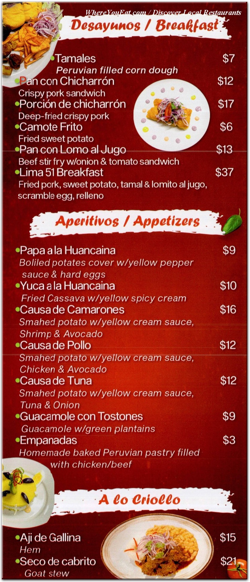 menu image