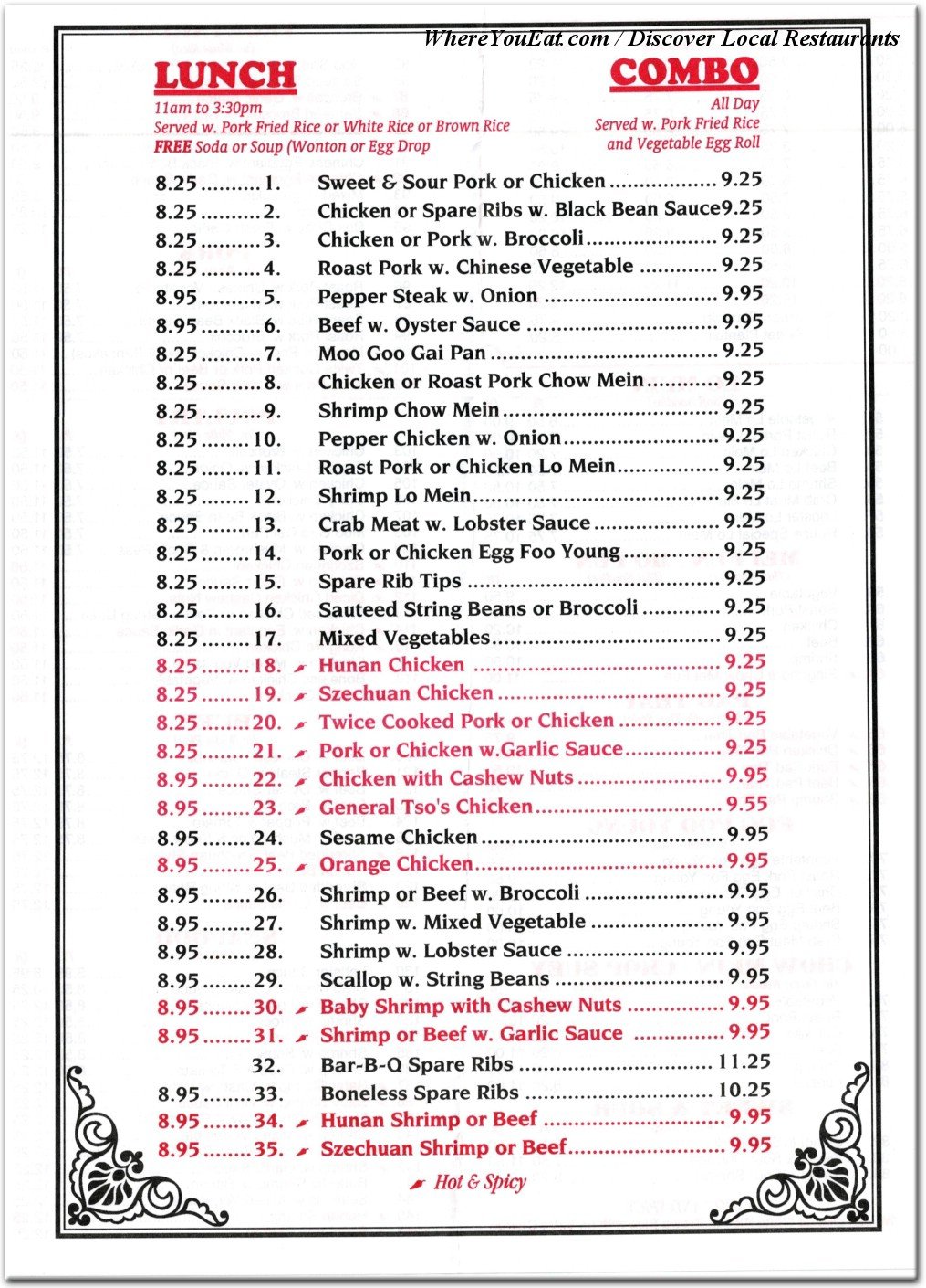 menu image