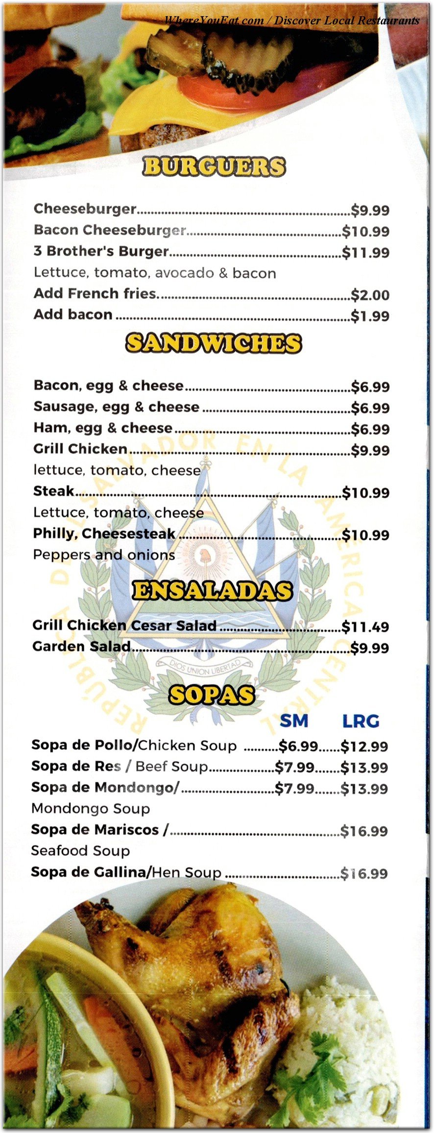 menu image