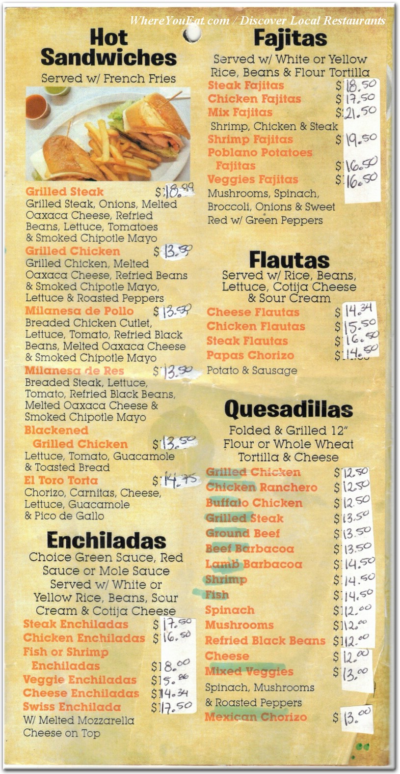 menu image
