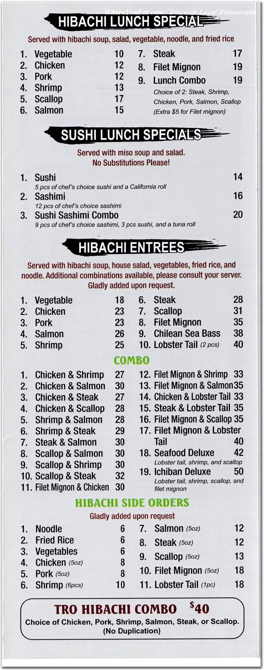 menu image