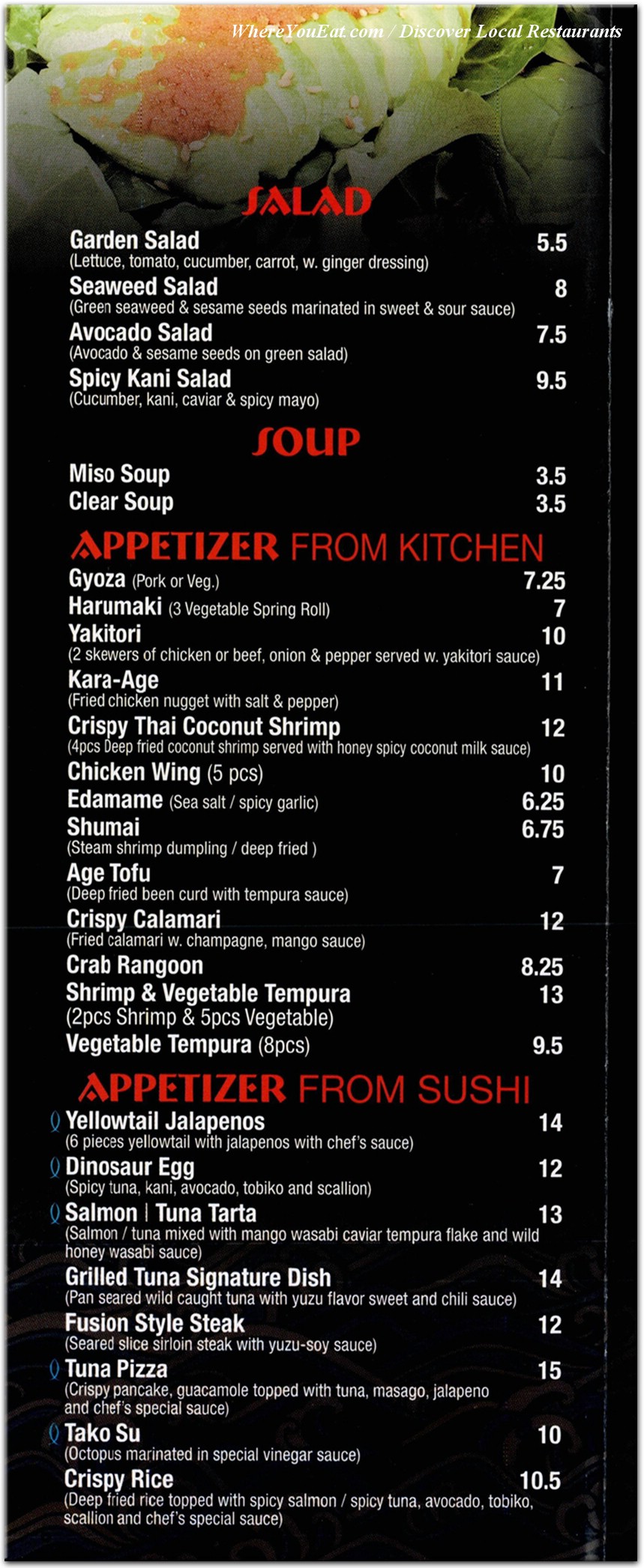 menu image