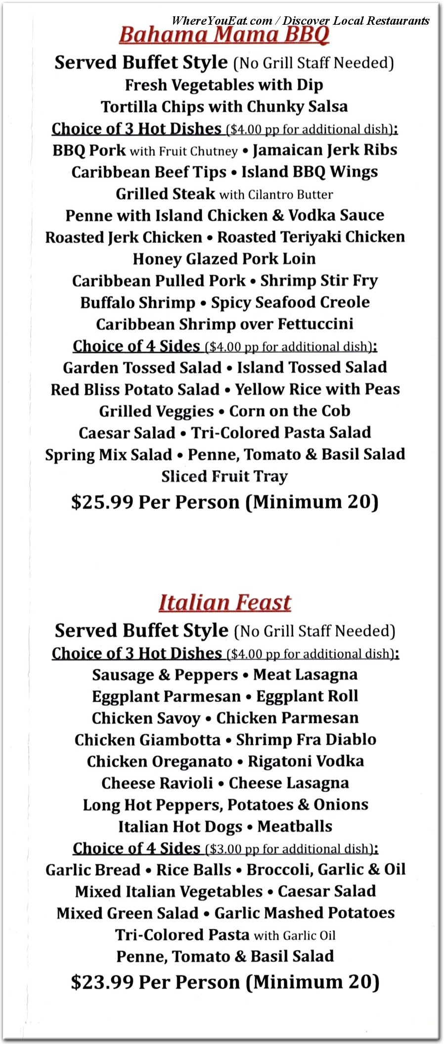 menu image