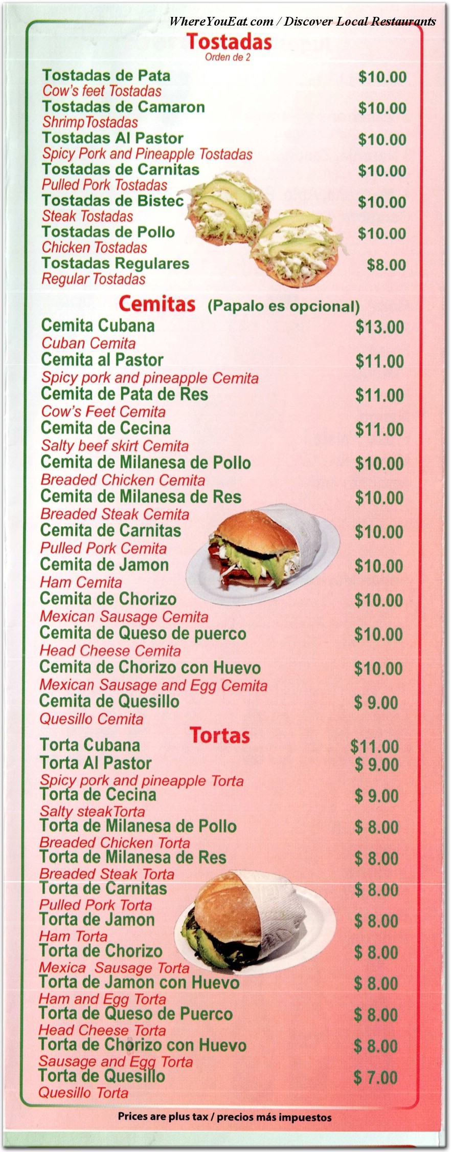 menu image