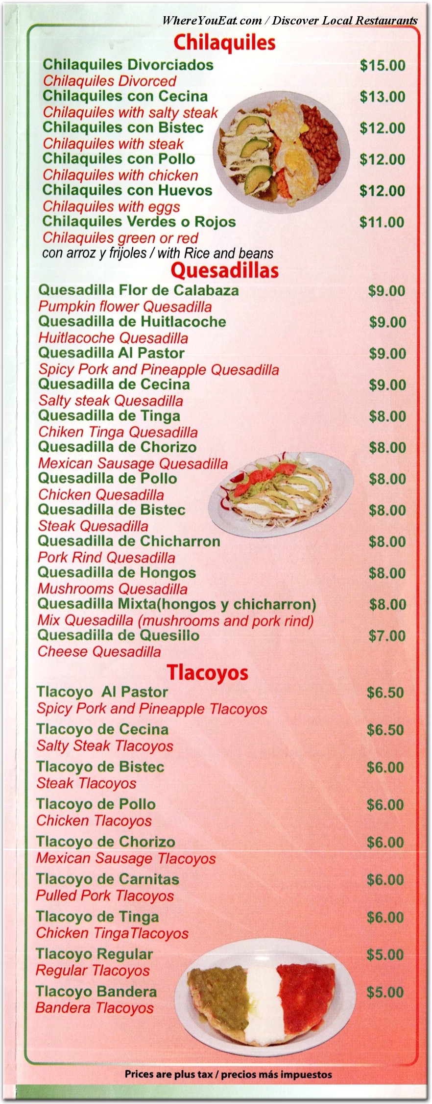menu image