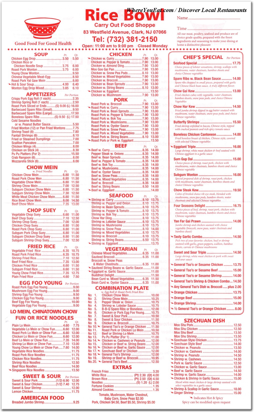menu image