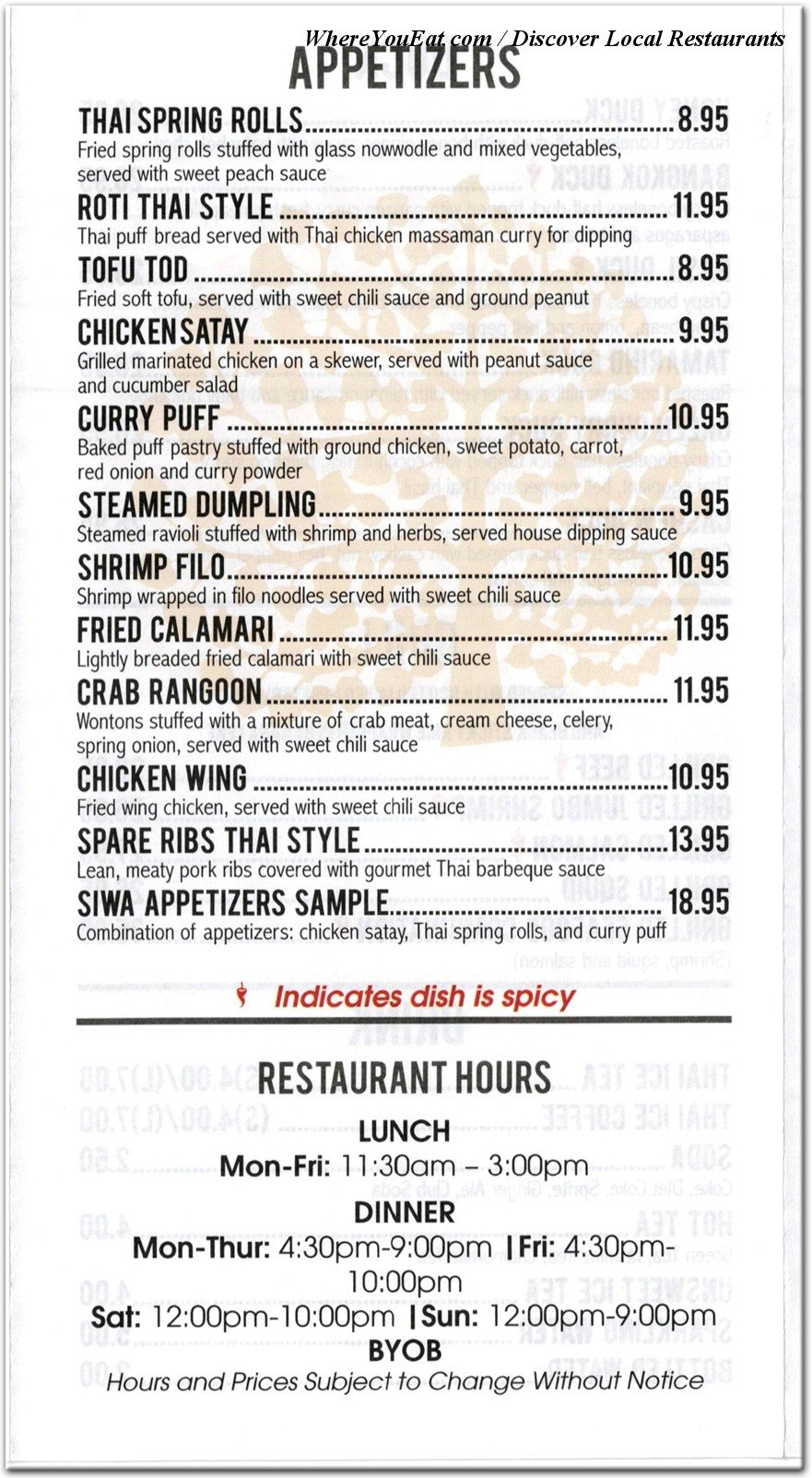 menu image