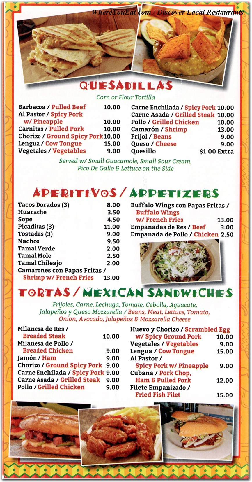 menu image