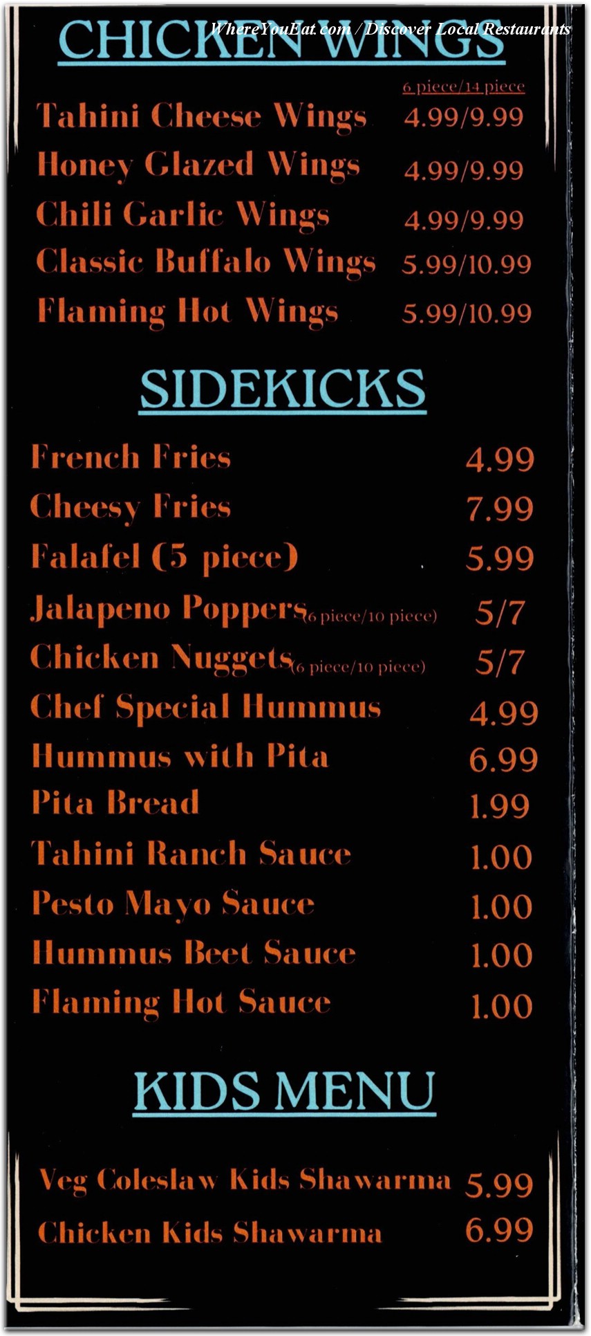 menu image