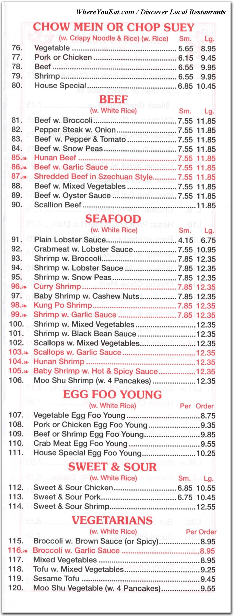 menu image