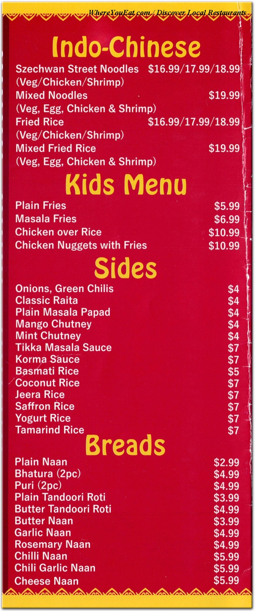 menu image