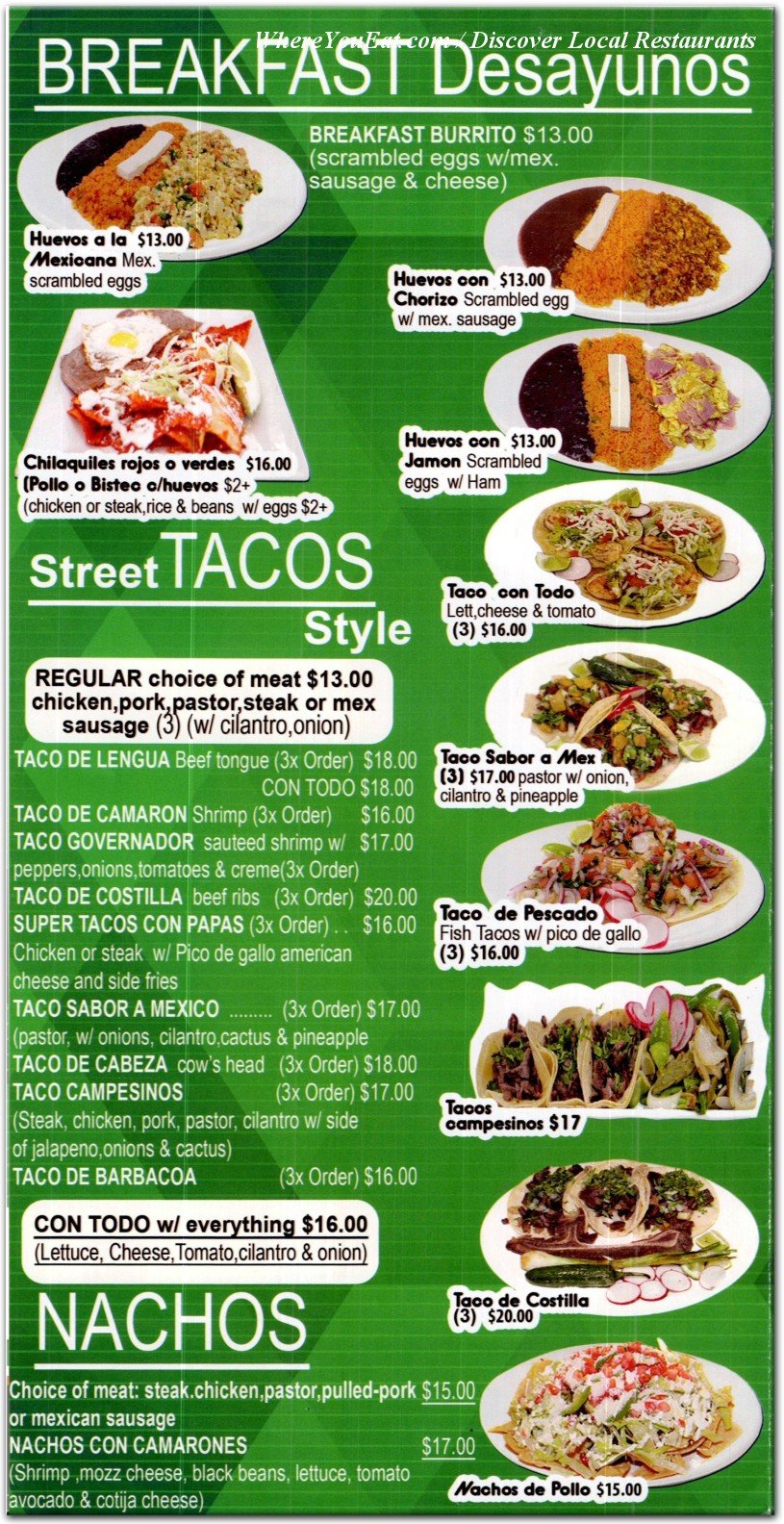 menu image