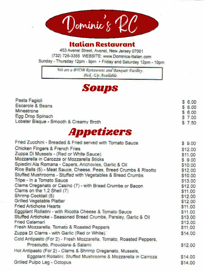 menu image