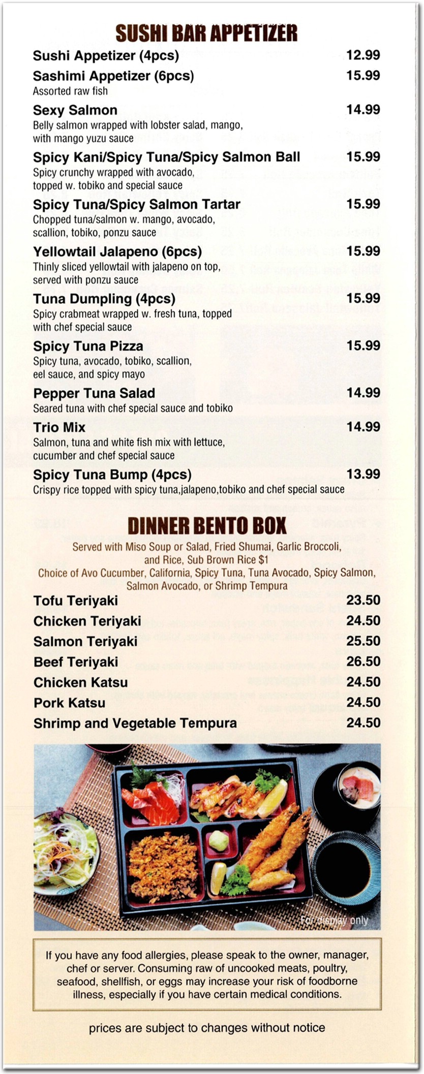 menu image