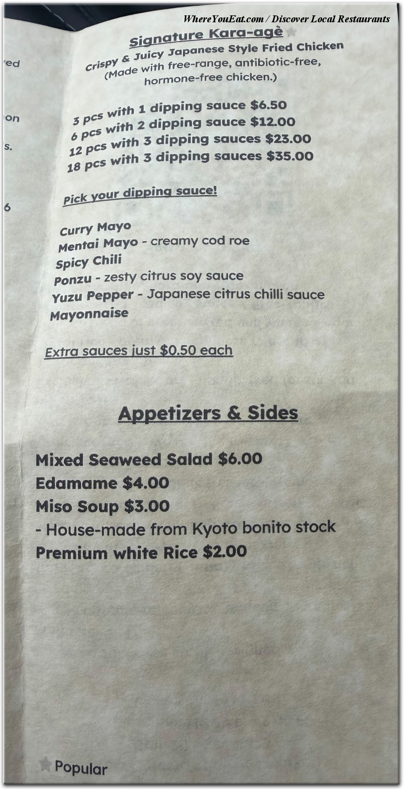 menu image