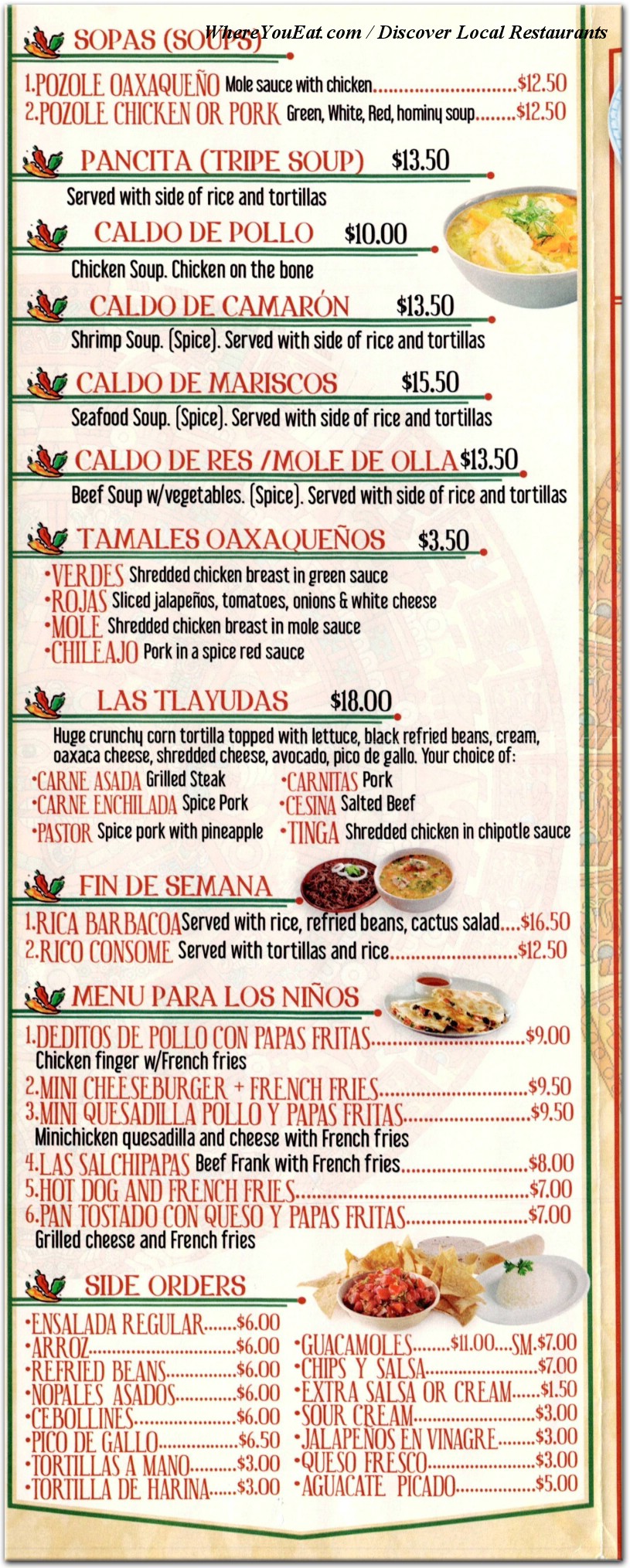 menu image