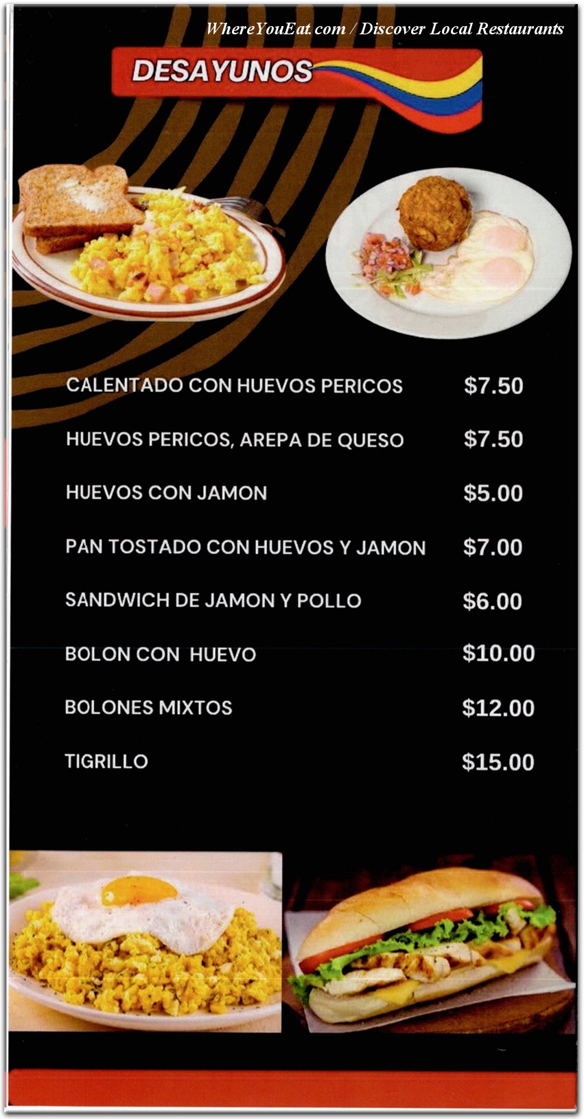 menu image