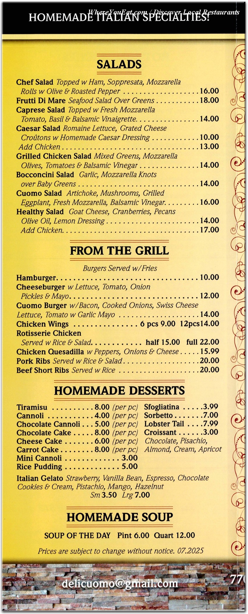 menu image